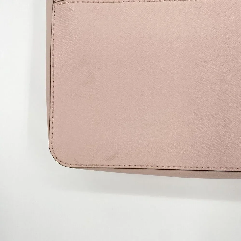 Michael Kors Brandi Leather Shoulder Bag Pink Gold Chain Strap New With Tags - Picture 4 of 10